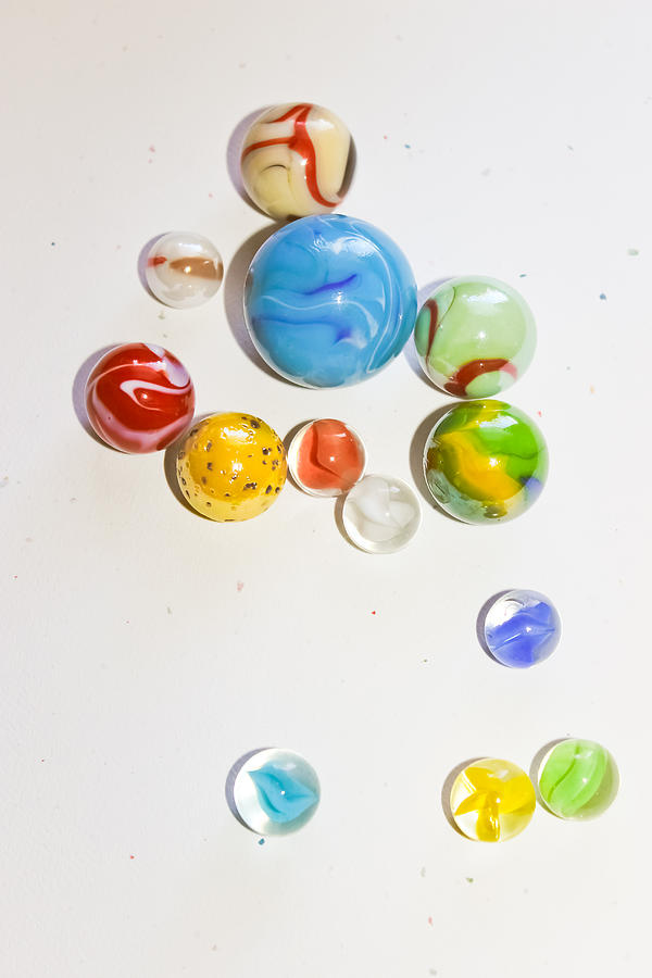 Glass Marbles - Vintage Toys Photograph by Colleen Kammerer