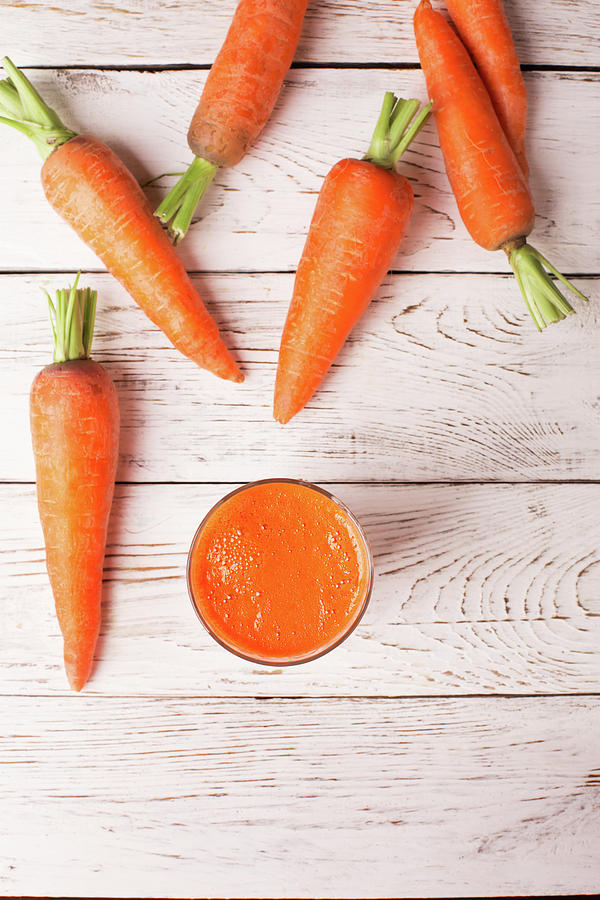 Glass Of Carrot Juice Photograph