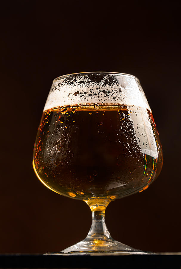 Beer Photograph - Glass of cold beer by Vadim Goodwill