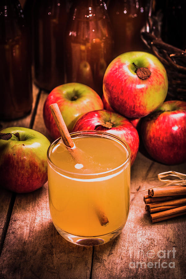 Glass Of Fresh Apple Cider Photograph
