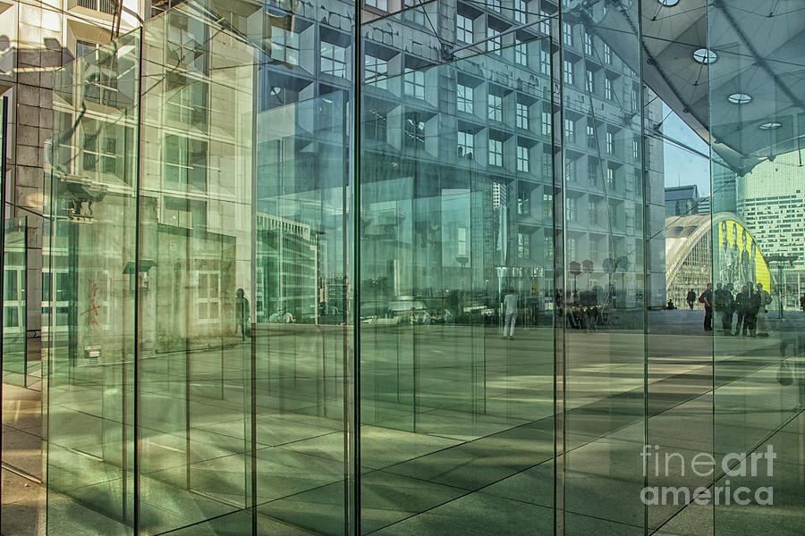 Glass panels at Le Grande Arche Photograph by Patricia Hofmeester