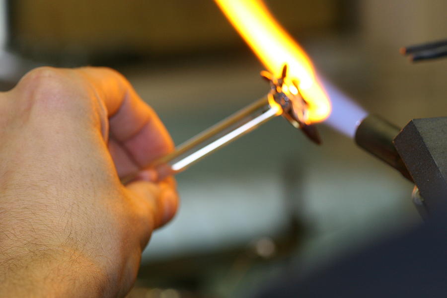 Glass Blower Photograph - Glassblower at Work by Amelia Painter