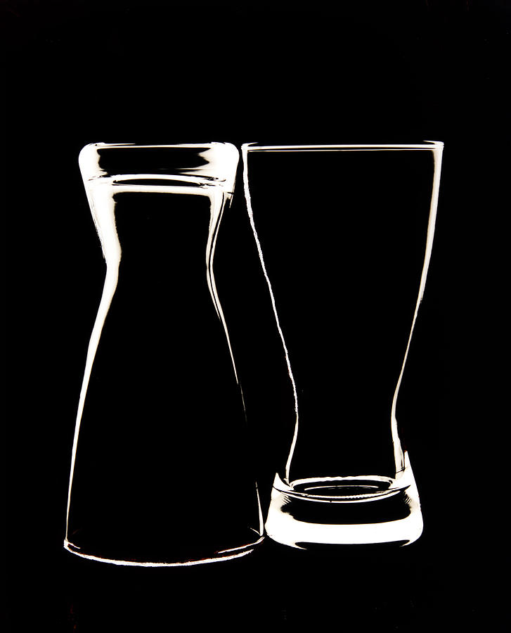 Glassware Negative Photograph by Lonnie Paulson