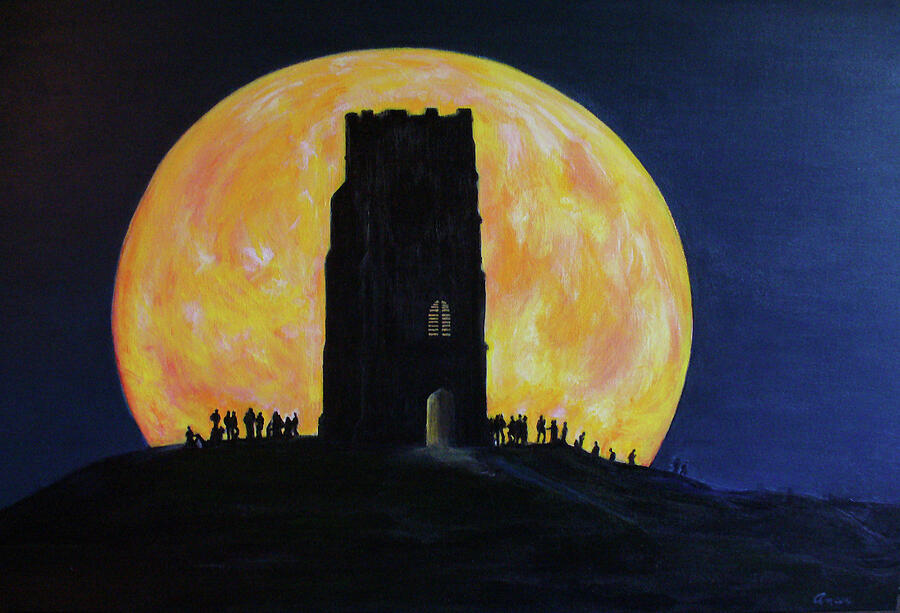 glastonbury tor painting