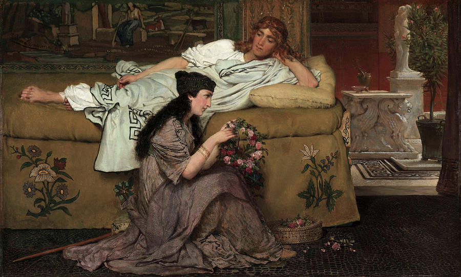 Nydia Painting - Glaucus And Nydia, 1867 by Sir Lawrence Alma-Tadema Nydia Painting - Glaucus And Nydia, 1867 by Sir Lawrence Alma-Tadema
