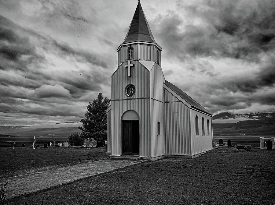 Glaumbaer Church BW Photograph by C H Apperson