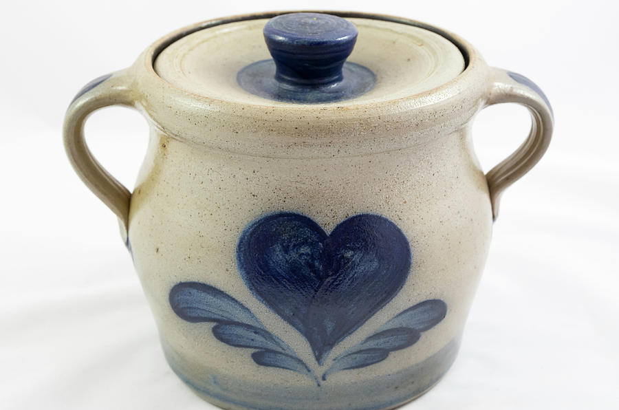 Glazed Ceramic Bean Pot Photograph by Bob Corson