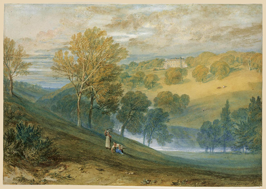Joseph Mallord William Turner Drawing - Gledhow Hall. Yorkshire by Joseph Mallord William Turner