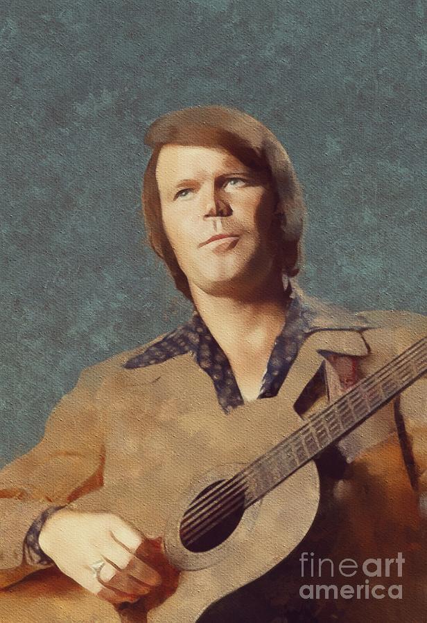 Hollywood Painting - Glen Campbell, Music Legend by Esoterica Art Agency