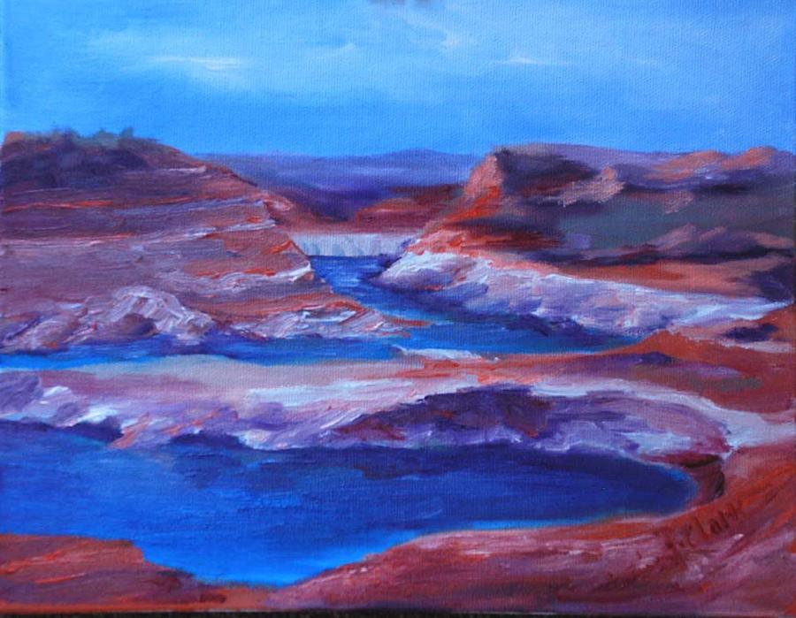 Desert Painting - GLEN CANYON DAM Arizona by Donna Pierce-Clark