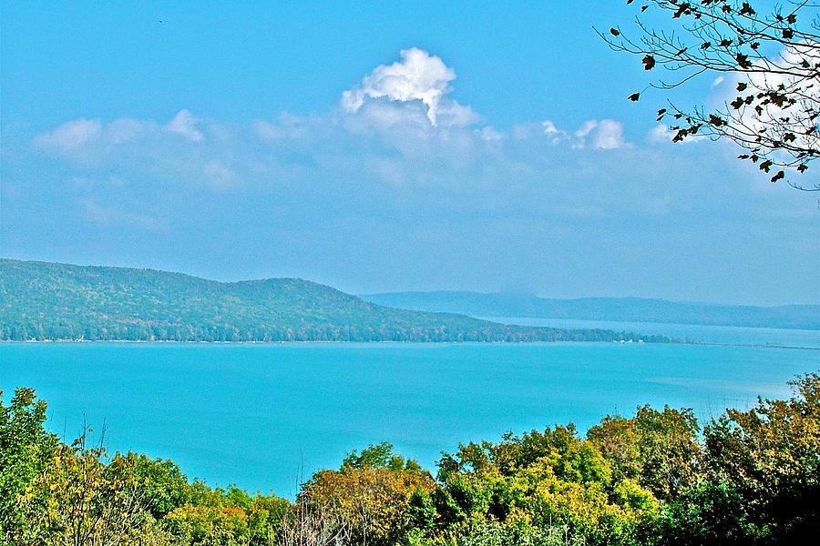 Glen Lake from Pierce Stocking Overlook in Sleeping Bear Dunes National Lakeshore-Michigan Photograph by Ruth Hager