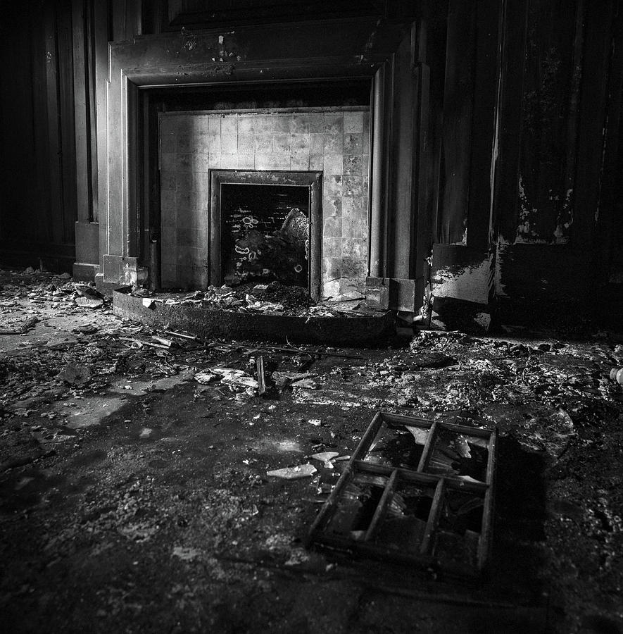 Architecture Photograph - Old Fireplace by Dave Bowman