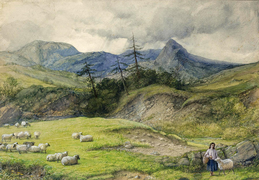 Glen Rosa, Isle of Arran Drawing by William Dyce