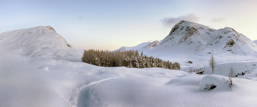 Glencoe Winter Landscape - West Highland Way Photograph by Grant Glendinning