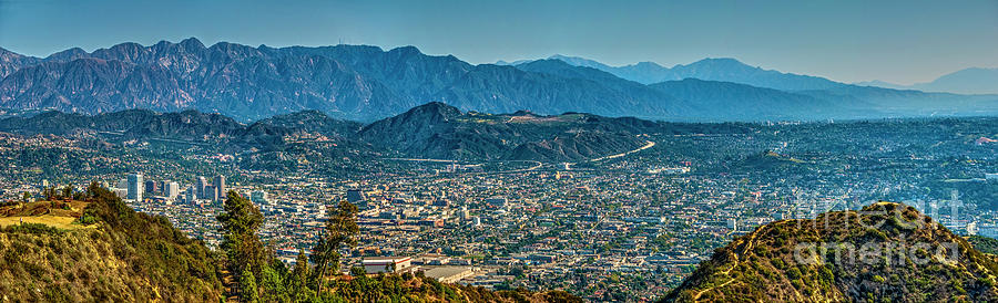 Glendale Hollywood Hills San Gabriel Mountains Photograph by David Zanzinger
