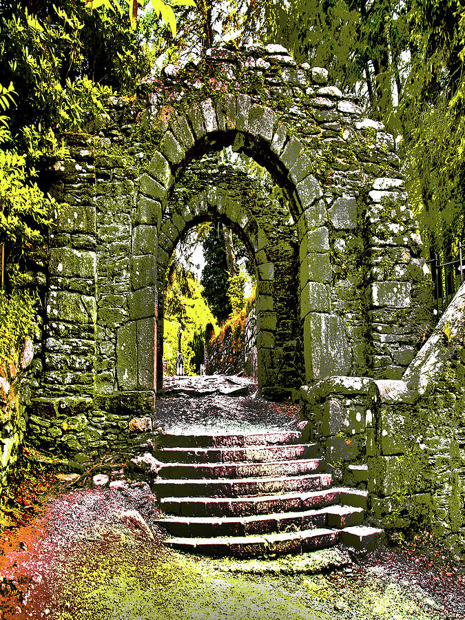 Glendalough Archway, Wicklow, Ireland Poster Effect1a Digital Art ...