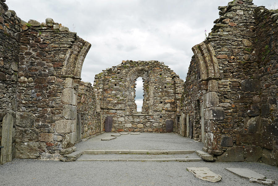 Glendalough Irish Monastic Site Cathedral of Saints Peter and Paul Ruins Wicklow Photograph by Shawn OBrien