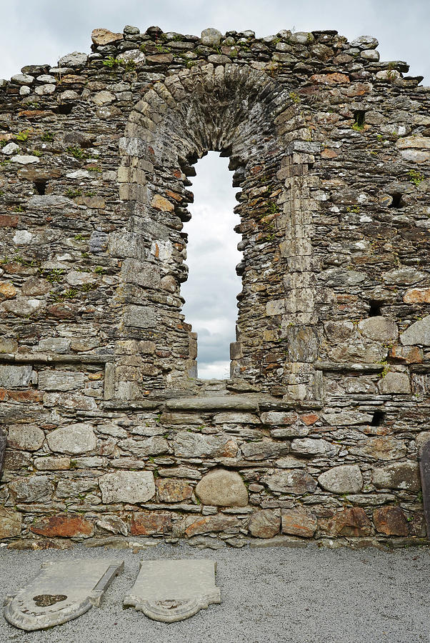Glendalough Irish Monastic Site Cathedral of Saints Peter and Paul Window Wicklow Photograph by Shawn OBrien