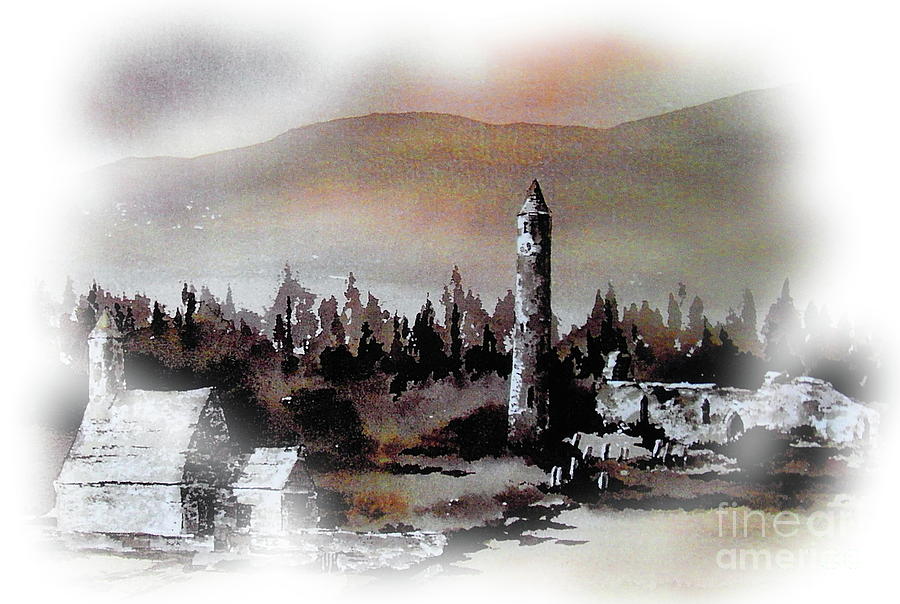 Glendalough Co. Wicklow #2 Painting by Val Byrne