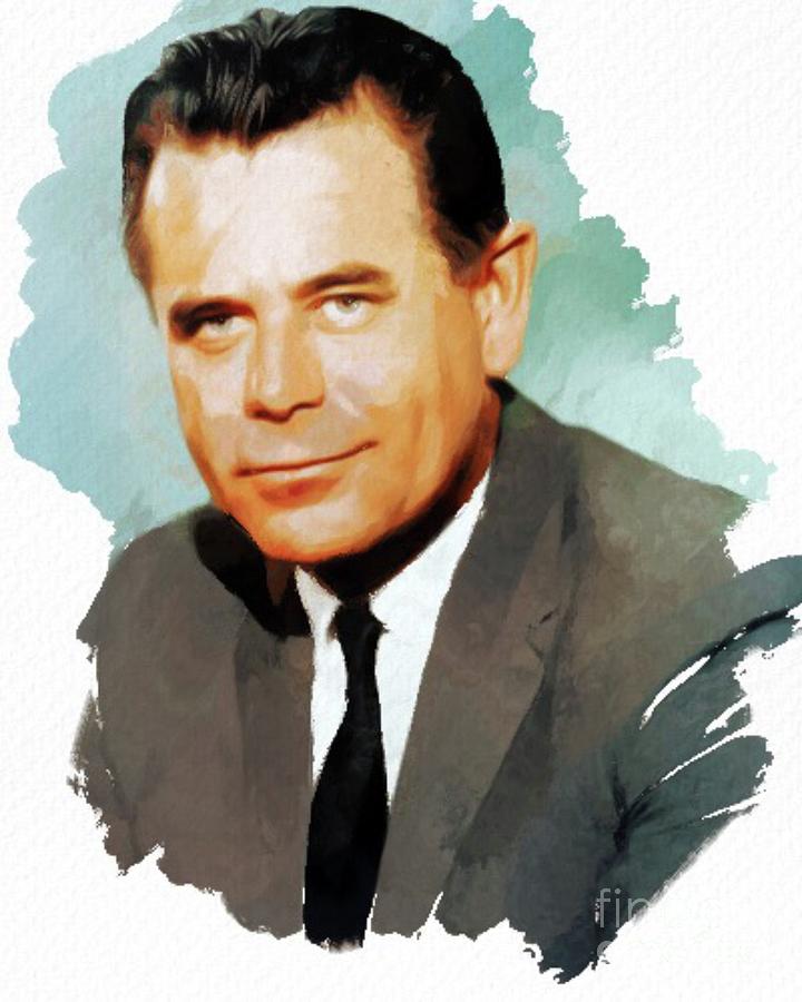Hollywood Painting - Glenn Ford, Actor by Esoterica Art Agency