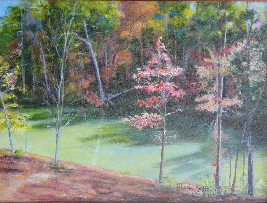 Glenn Merry Lake Painting by Gloria Smith