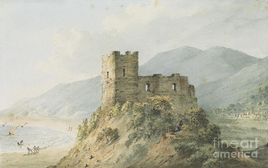 John Warwick Smith Painting - Glensanda Castle Loch Linnhe by MotionAge Designs
