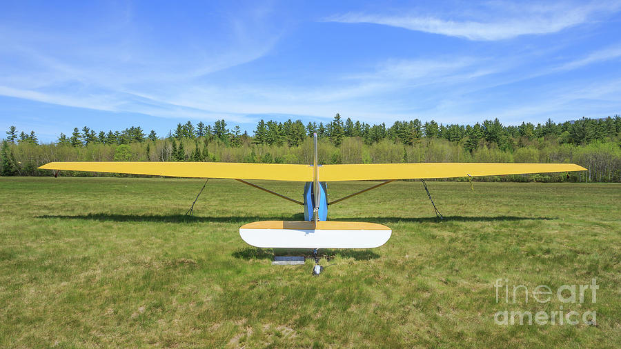 Glider Plane at rural airport Photograph by Edward Fielding