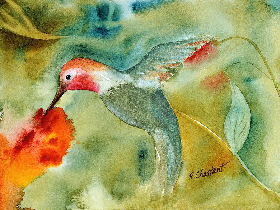 Bird Painting - Glisten by Renee Chastant