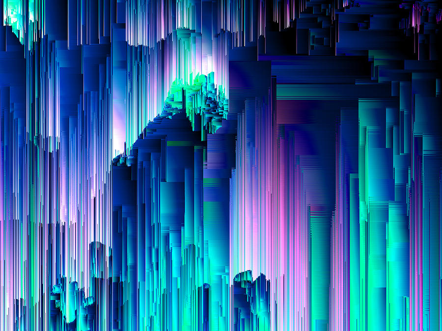 Glitches Be Trippin' - Abstract Pixel Art by Jennifer Walsh