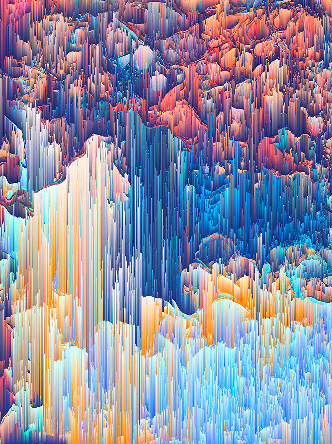 Glitches in the Clouds Digital Art by Jennifer Walsh