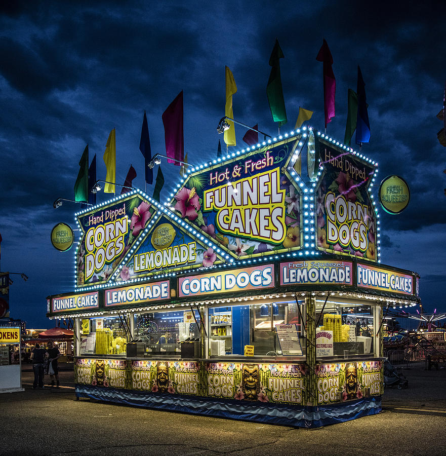 Glittering concession stand at the Colorado State Fair in Pueblo in Colorado Photograph by Carol M Highsmith