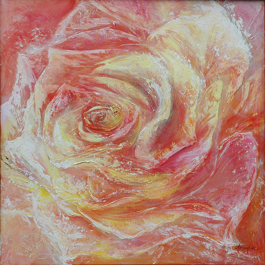Nature Painting - Glittering Rose by Aneta  Berghane