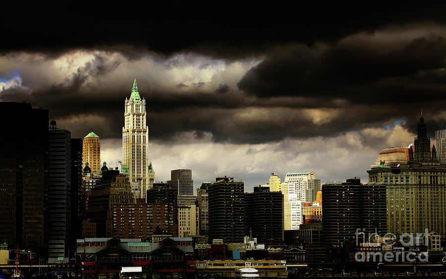 Gloomy Clouds Storm NYC  Photograph by Chuck Kuhn