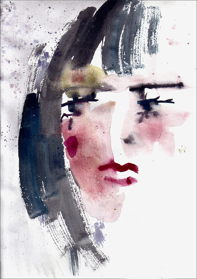 Gloomy Woman  Painting by Faruk Koksal