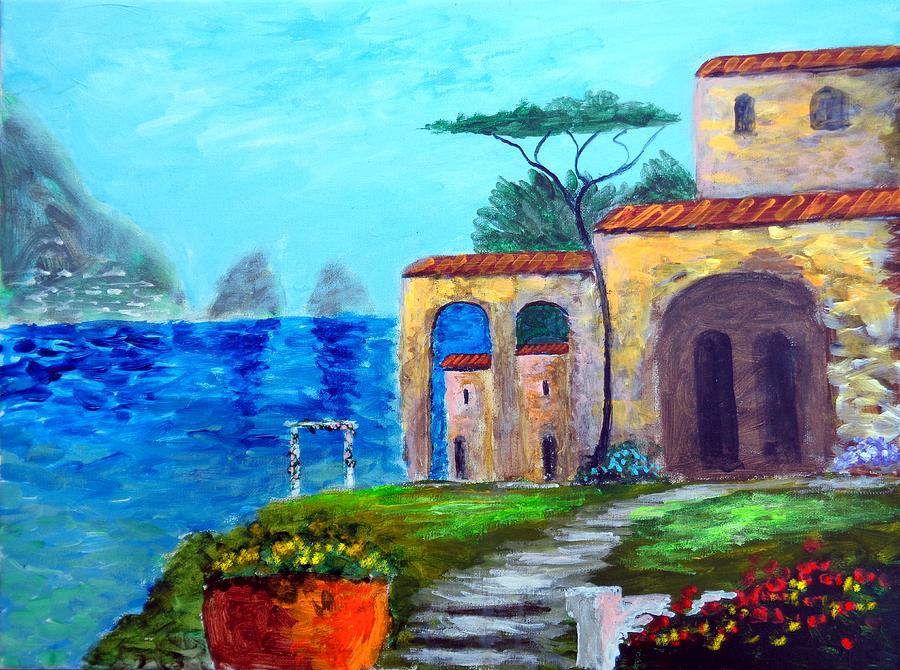 Glorious  Capri Painting by Larry Cirigliano
