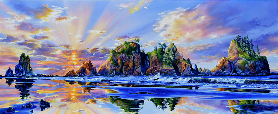 Sunset Painting - Glorious Point Of The Arches by Hanne Lore Koehler