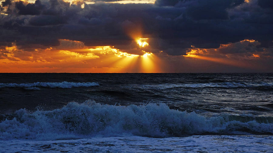 Glorious Rays Sunrise Delray Beach Photograph by Lawrence S Richardson Jr