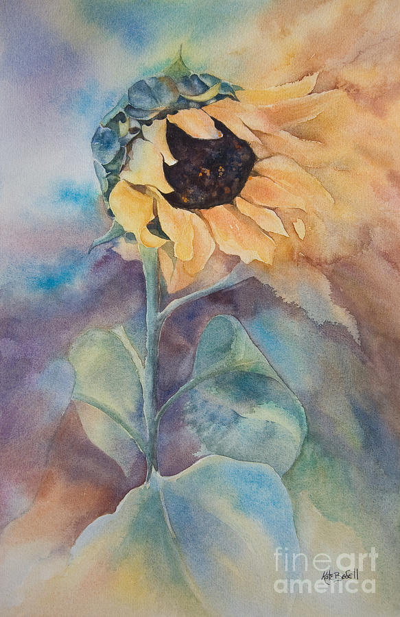 Glorious Sunflower Painting by Kate Bedell