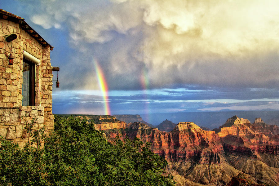 Glorious View from North Rim Lodge Photograph by Carolyn Derstine