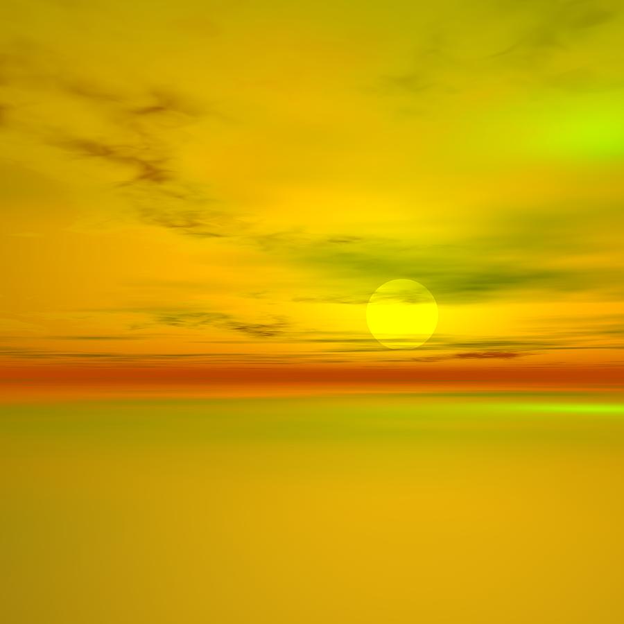 Sunset Digital Art - Glory afternoon Savanna  by Taketo Takahashi