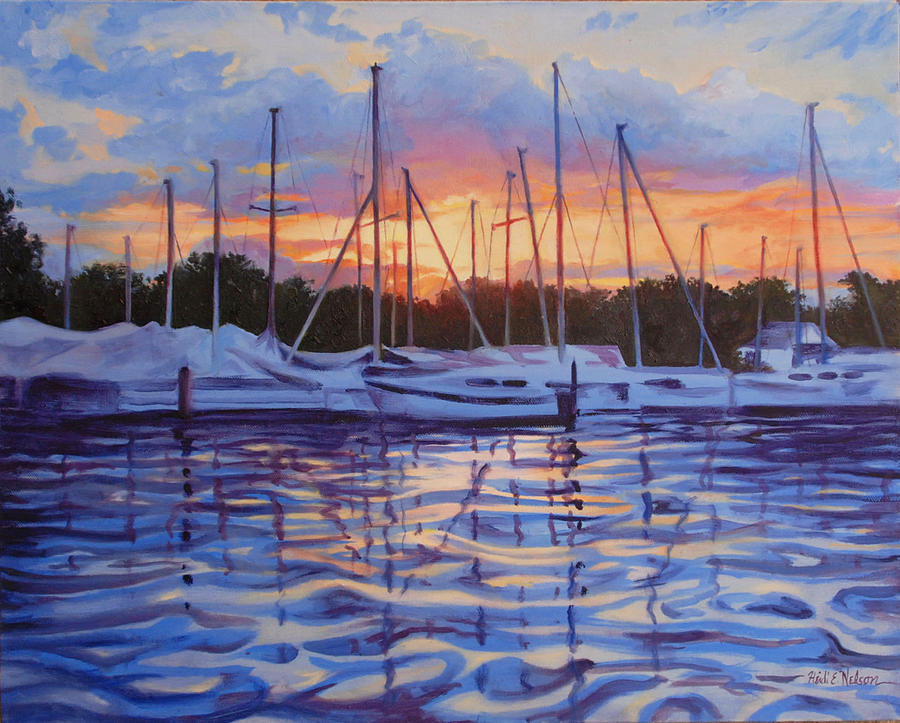 Glory over Marina Painting by Heidi E Nelson