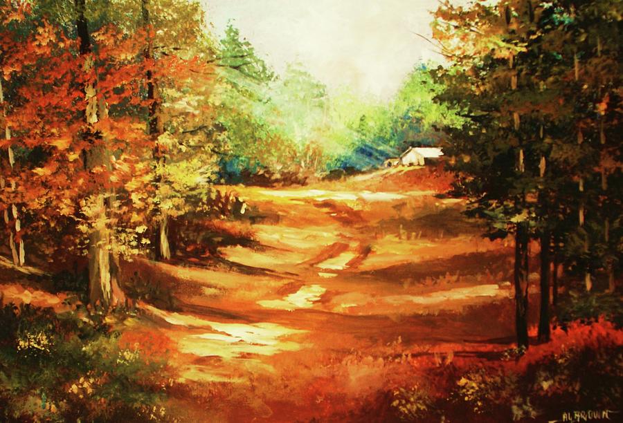 Glory Road in Autumn Painting by Al Brown