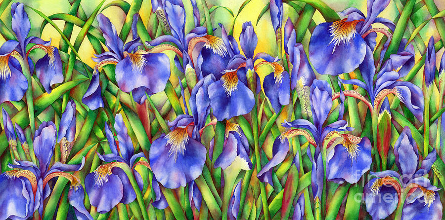 Iris Painting - Glory by Winona Steunenberg