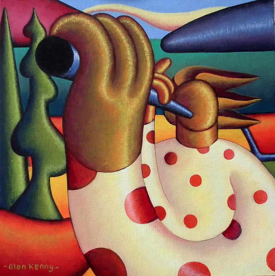 Gloss Musician in softscape Painting by Alan Kenny