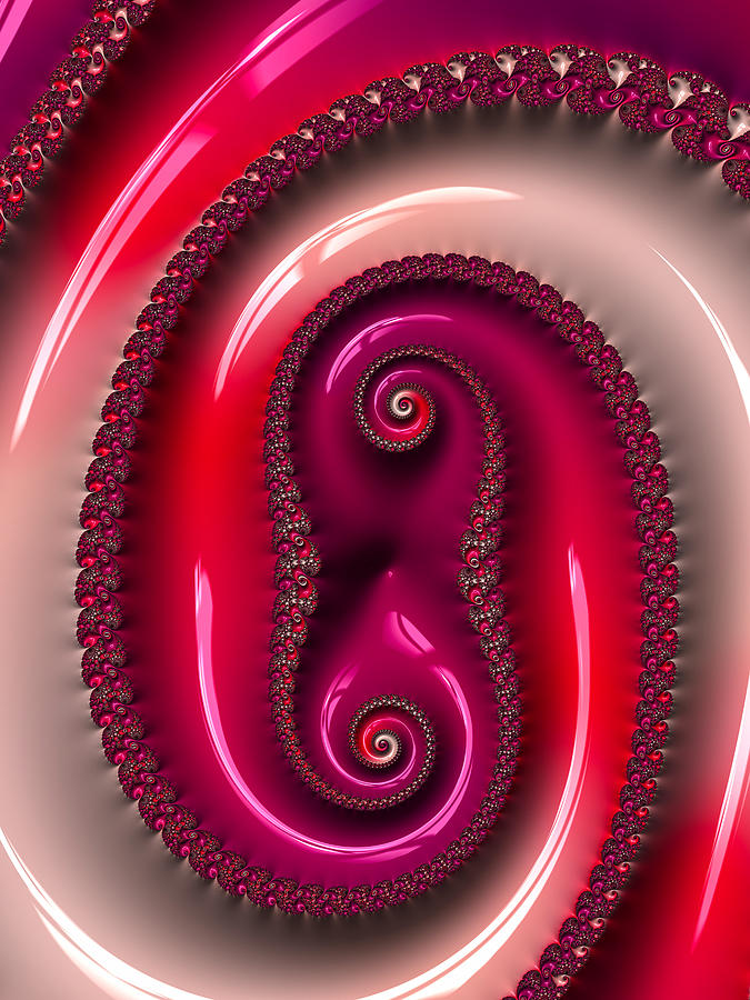 Glossy luxe abstract fractal art Digital Art by Matthias Hauser