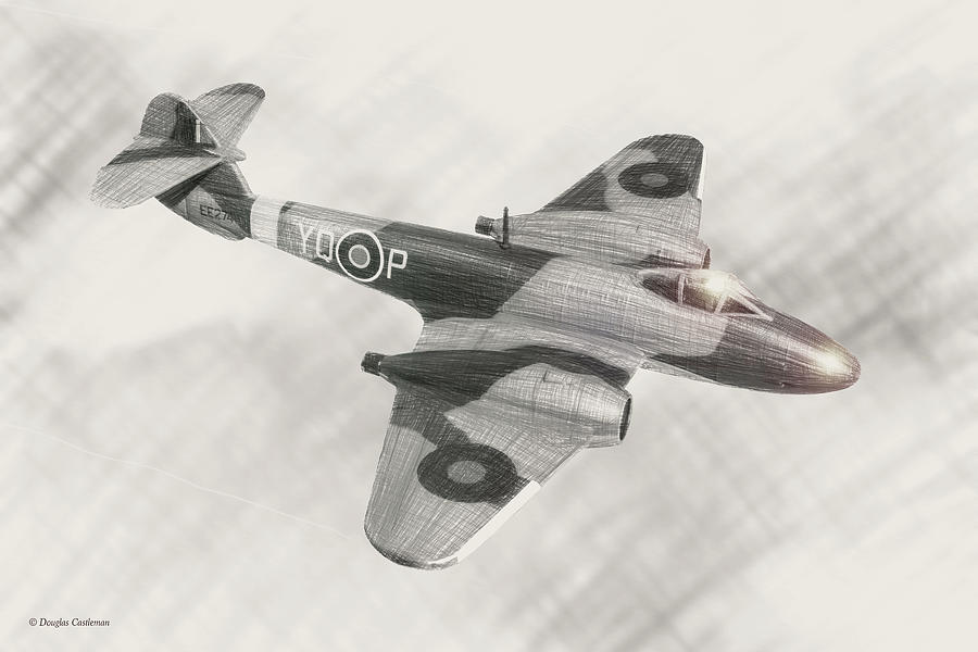 Gloster Meteor F3 Digital Art by Douglas Castleman