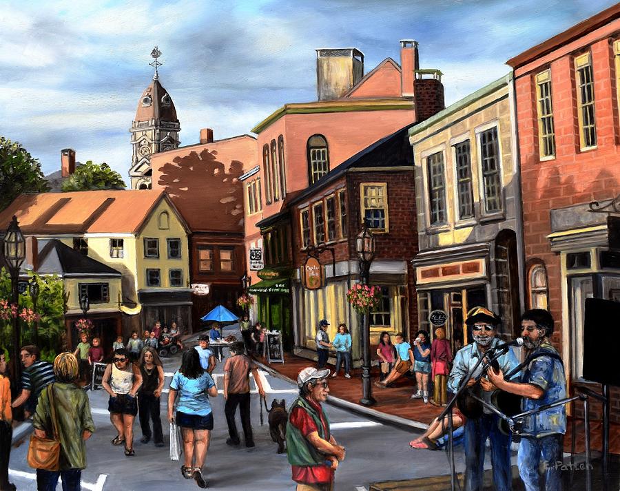 Gloucester Block Party Painting by Eileen Patten Oliver