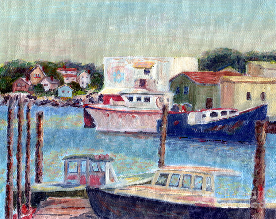 Gloucester Boats Painting by Pamela Parsons