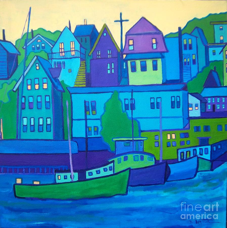 Boat Painting - Gloucester Harbor by Debra Bretton Robinson