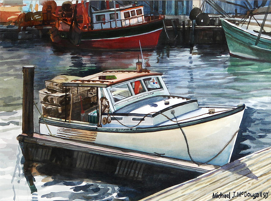 Gloucester Harbor Painting by Michael McDougall